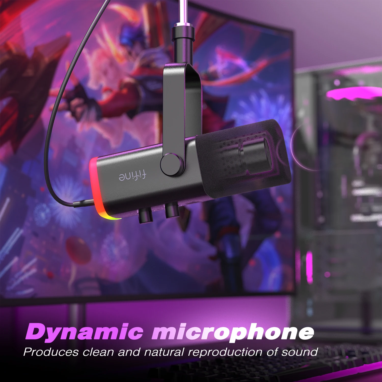 FIFINE Ampligame AM8 Dynamic USB/XLR Microphone - AM8P - CHINA - obrazek 3