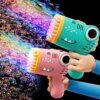 Pistolet do baniek Dinozaur z 40-otworową maszynką do baniek
